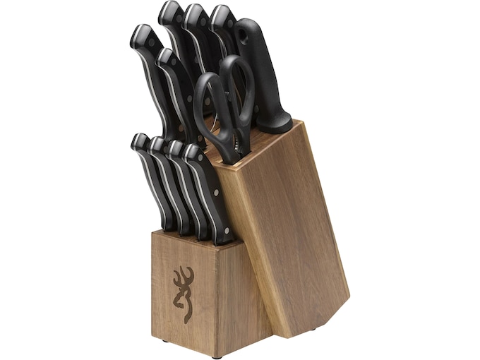 BROWNING KNIFE KITCHEN SET W/ – BUTCHER BLOCK | USA Gun Store