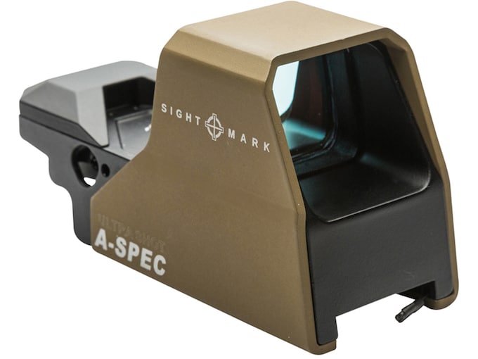 Sightmark Ultra Shot A-Spec Reflex Red Dot Sight 1x Selectable Reticle with Quick Detachable Weaver Mount Dark Earth