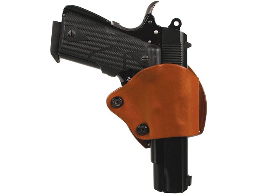 TAGUA Dark Brown Leather RH OWB Yaqui Belt Slide Holster for 5 1911