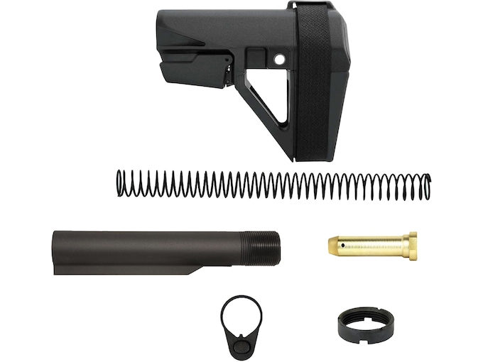SB Tactical SBA5 AR-15 Pistol Brace Black with Mil-Spec Carbine Buffer Tube Kit