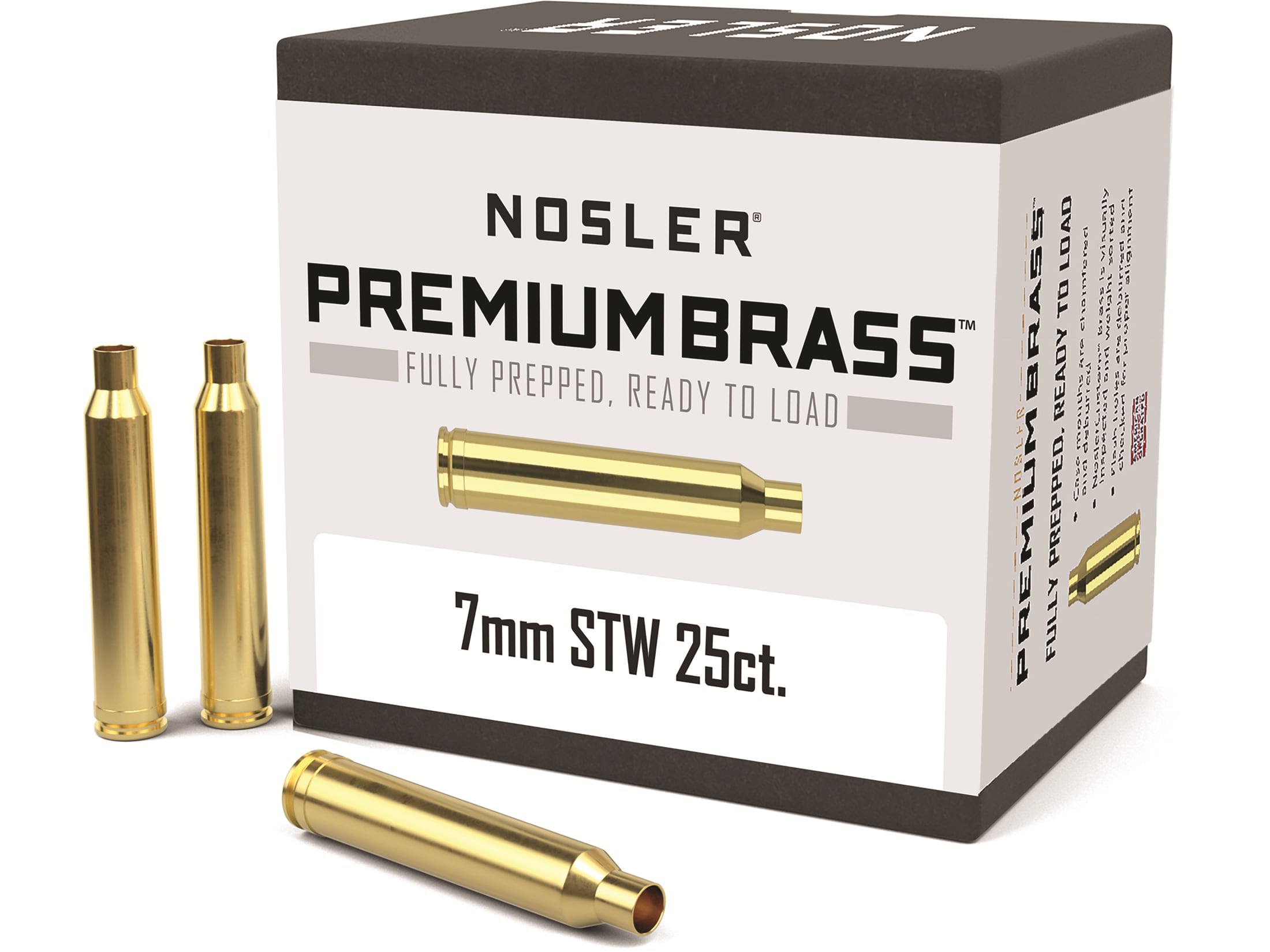 Nosler Custom Brass 7mm STW Box of 25.