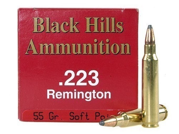 Black Hills 223 Remington Ammo 55 Grain Jacketed Soft Point Box of 50