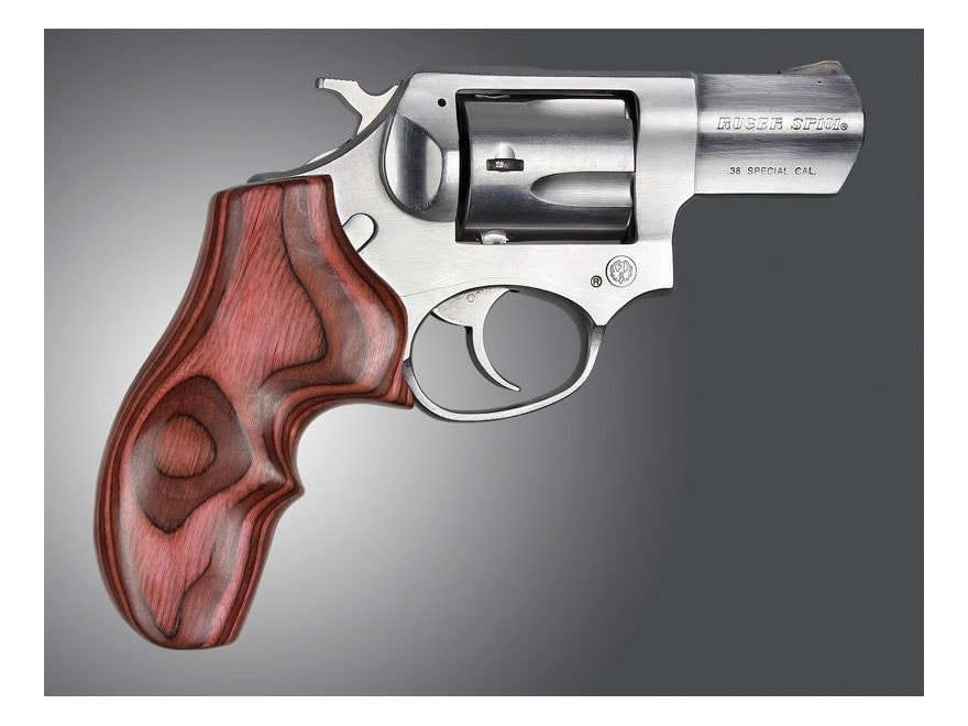 Hogue Fancy Hardwood Grips Top Finger Groove Ruger SP101 Rosewood