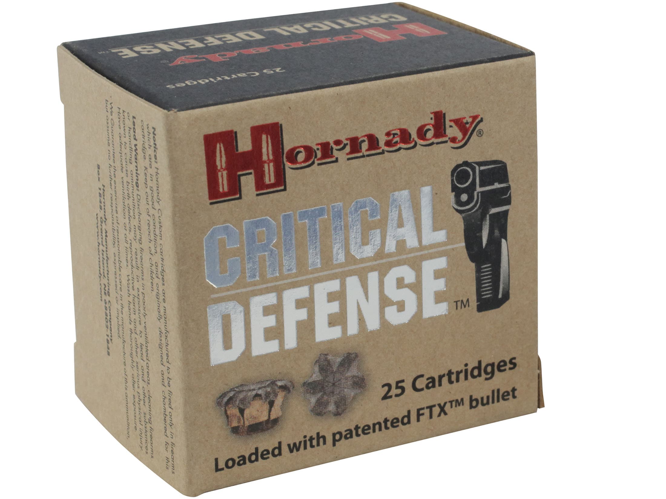 Hornady Critical Defense 30 Carbine Ammo 110 Grain Hornady FTX Polymer