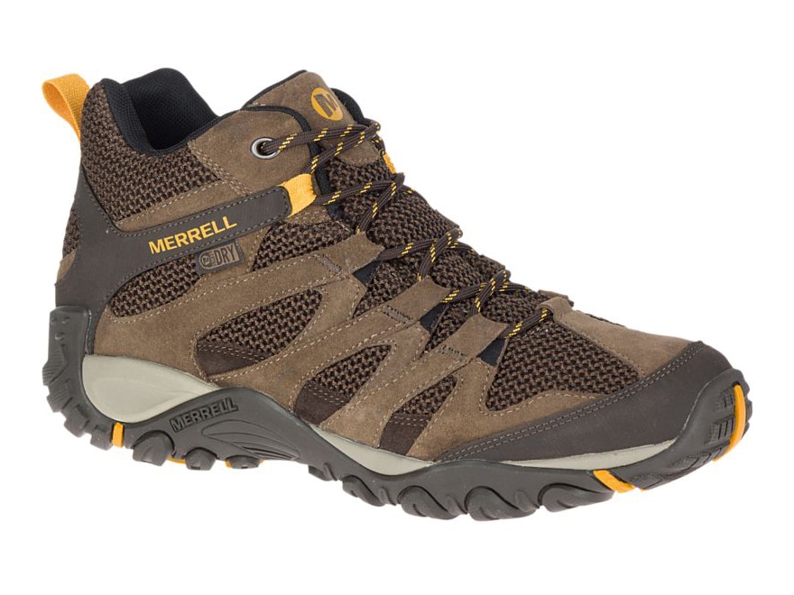 Merrell Alverstone Mid Waterproof Hiking Boots Suede Merrell Stone