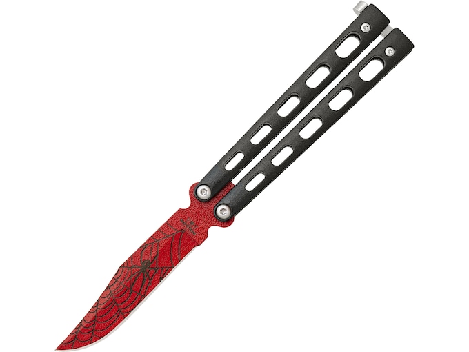 BEAR & SON BUTTERFLY KNIFE – 3″ WIDOW SERIES RED/BLACK | USA Gun Store,