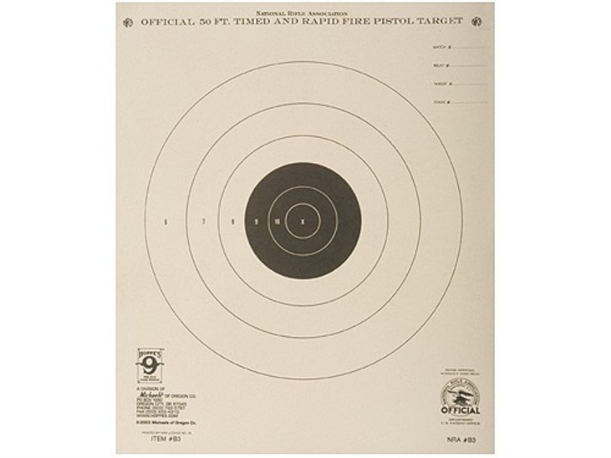 Hoppe's Timed Rapid Fire Target 50' Pistol 20PK