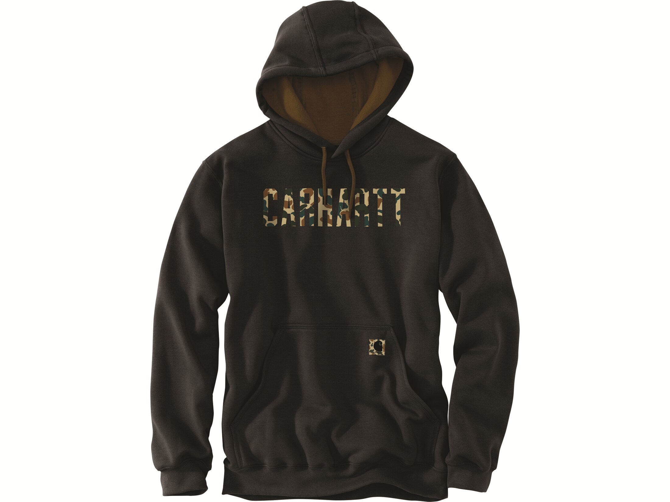 Carhartt Men's Loose Fit Midweight Camo Logo Graphic Hoodie Black