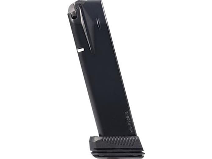 Mec-Gar Optimum Magazine with Extended Base Pad for Sig Sauer P226 9mm 20-Round Steel Anti-Friction Black