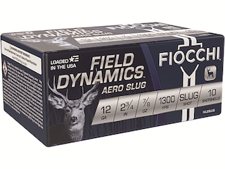 Fiocchi Low Recoil Ammunition 12 Gauge 2-3/4" 7/8 oz Aero Rifled Slug Box of 10