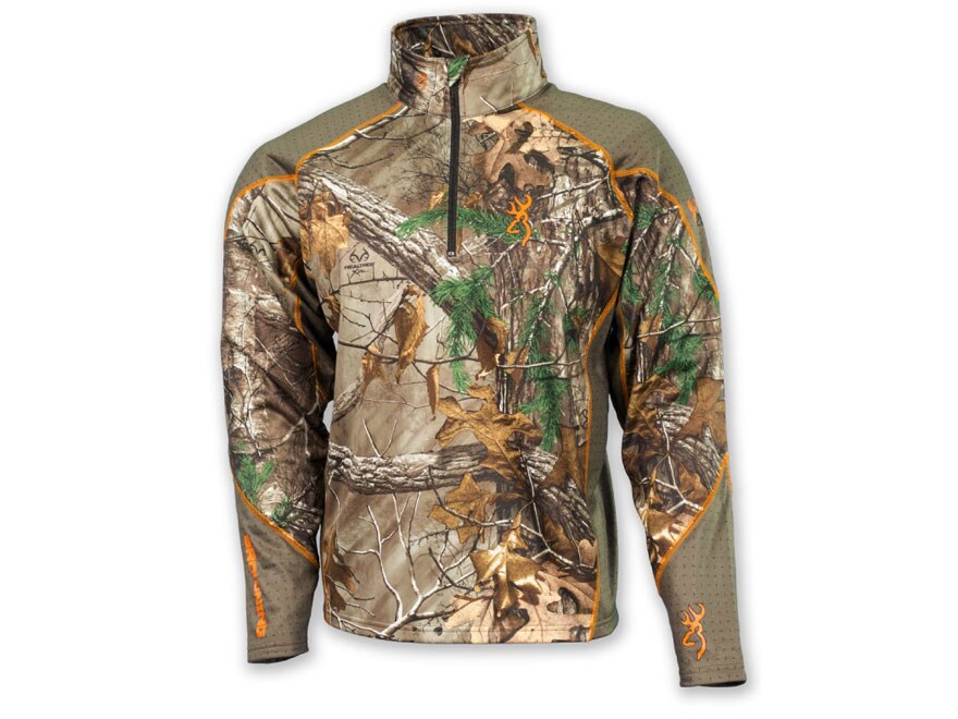 Browning Men's Hell's Canyon Midweight Base Layer 1/4 Zip Shirt
