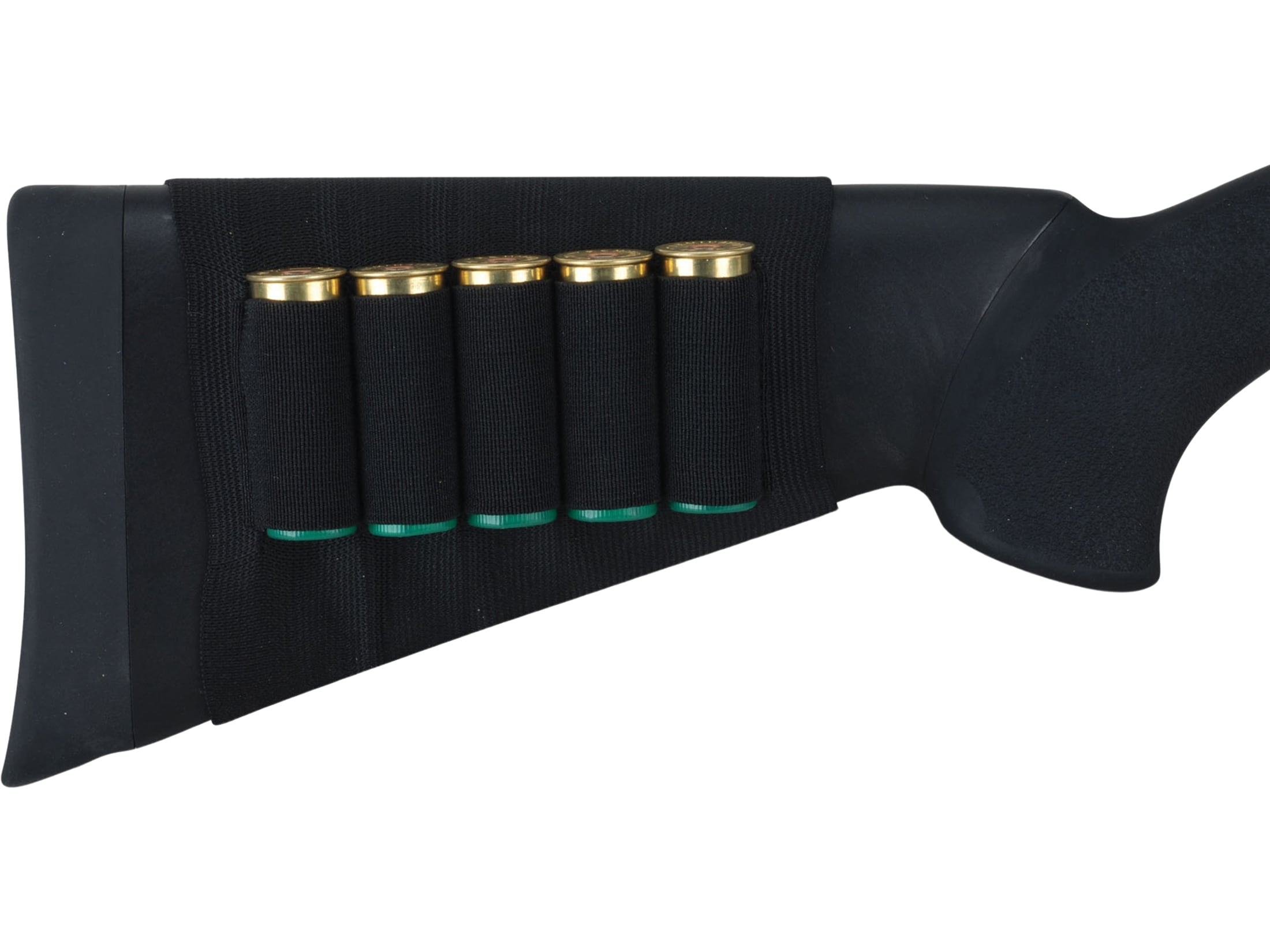 Allen Stock Shotgun Ammo Carrier 5-Round Elastic Black