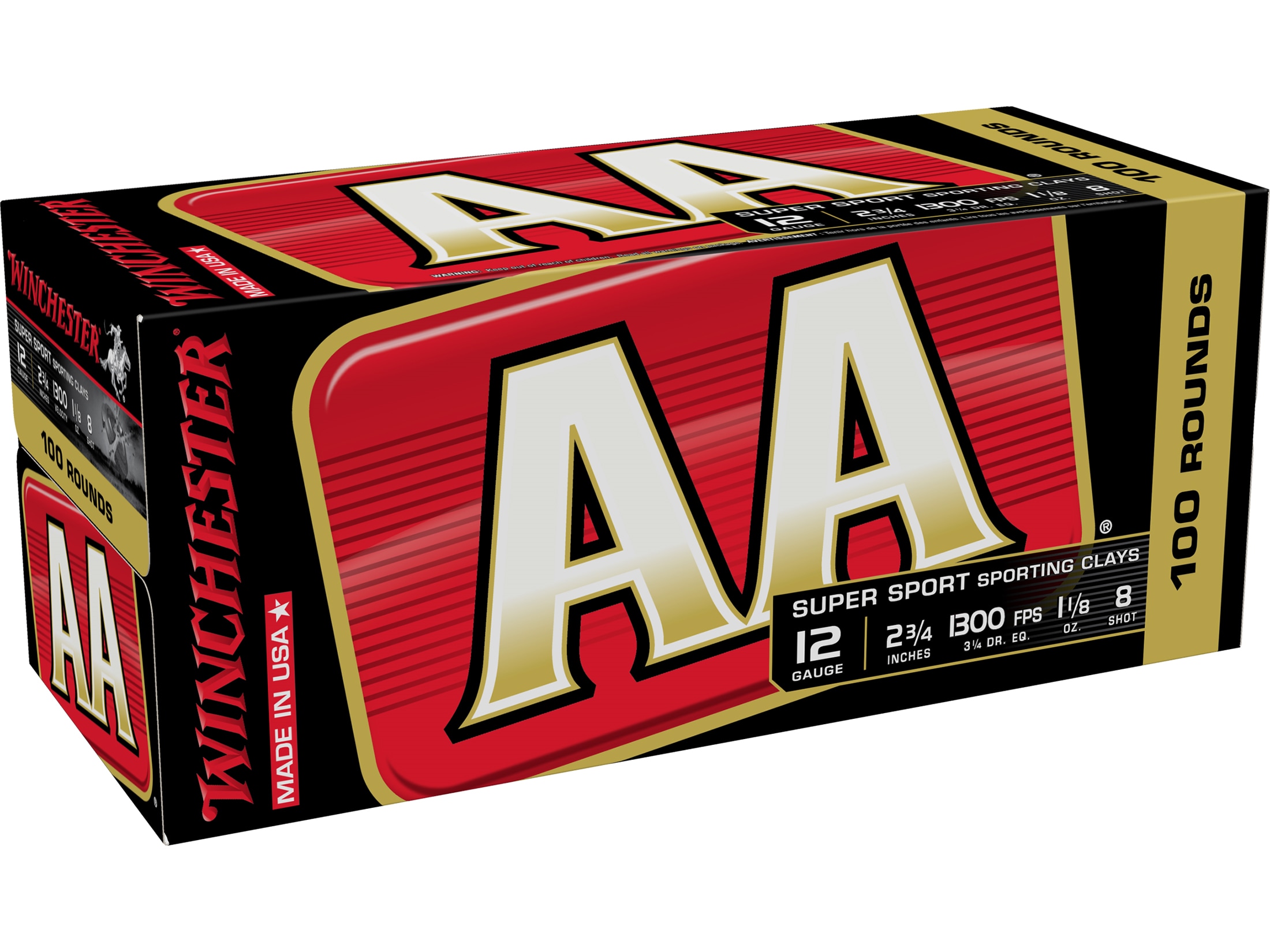 Winchester AA Super Sport Sporting Clays 12 Ga Ammo 23/4 71/2 Lead