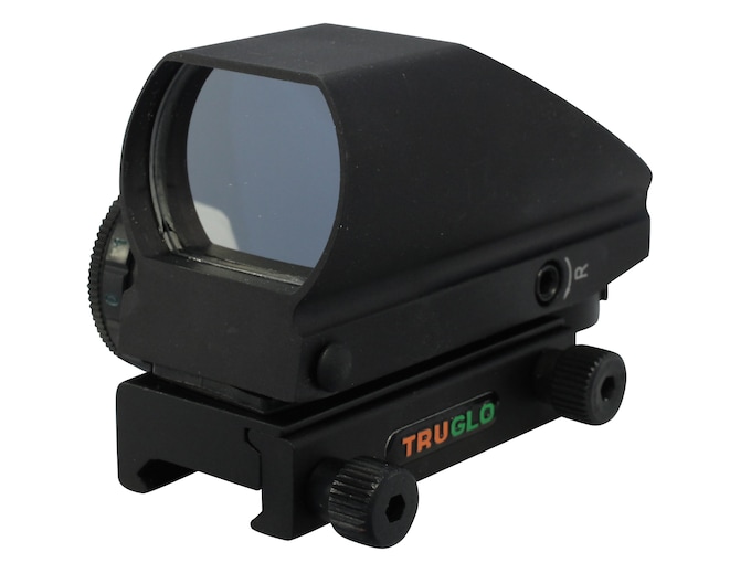 TRUGLO Tru-Brite Reflex Red Dot Sight Red and Green 4-Pattern Reticle (2.5 MOA Dot, 5 MOA Dot, 2.5 MOA Circle Dot, 5 MOA Circle Dot) with Integral Weaver Base Matte Black