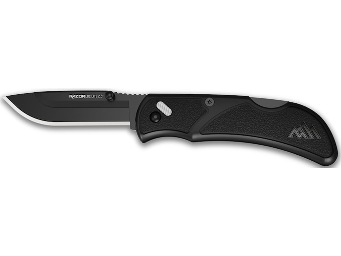 Outdoor Edge RazorEDC LITE Pocket Knife 2.5″ Drop Point Stainless Steel Black Blade Glass Reinforced Nylon (GRN) Handle Black,
