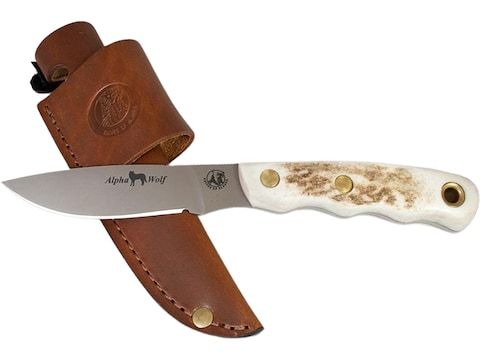 Knives of Alaska Alpha Wolf Drop Point Hunter Fixed Blade Hunting Knife 3.75" D2 Blade