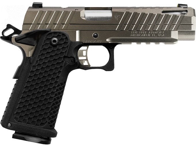Live Free Armory Apollo 11 FS 9mm Luger Pistol 4.9″ Barrel 17+1 Round Stainless Slide Black Grip Stainless Frame