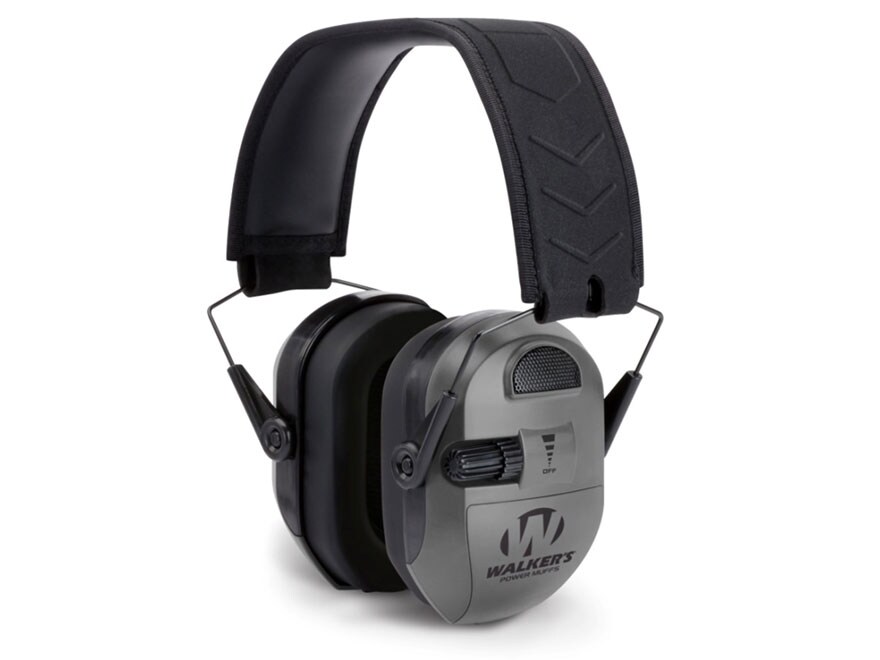 Walker's Ultimate Alpha Power Muff Electronic Earmuffs (NRR 26dB) Gray
