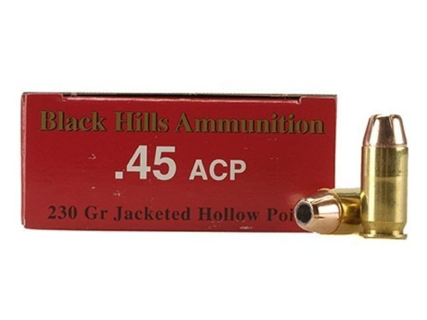 Black Hills Ammo 45 ACP 230 Grain Jacketed Hollow Point Box of 50