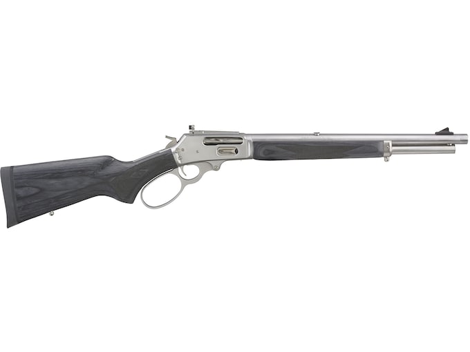 Marlin 1895 Trapper Lever Action Rifle 45-70 Government 16.1" Stainless Threaded Barrel Stainless Frame Gray Field Stock