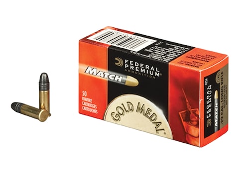 Federal Premium Gold Medal Ammunition 22 Long Rifle 40 Grain Lead Match