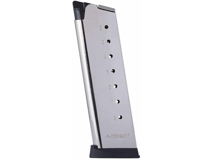 Mec-Gar 1911 Government, Commander Magazine 45 ACP 8-Round Steel Nickel