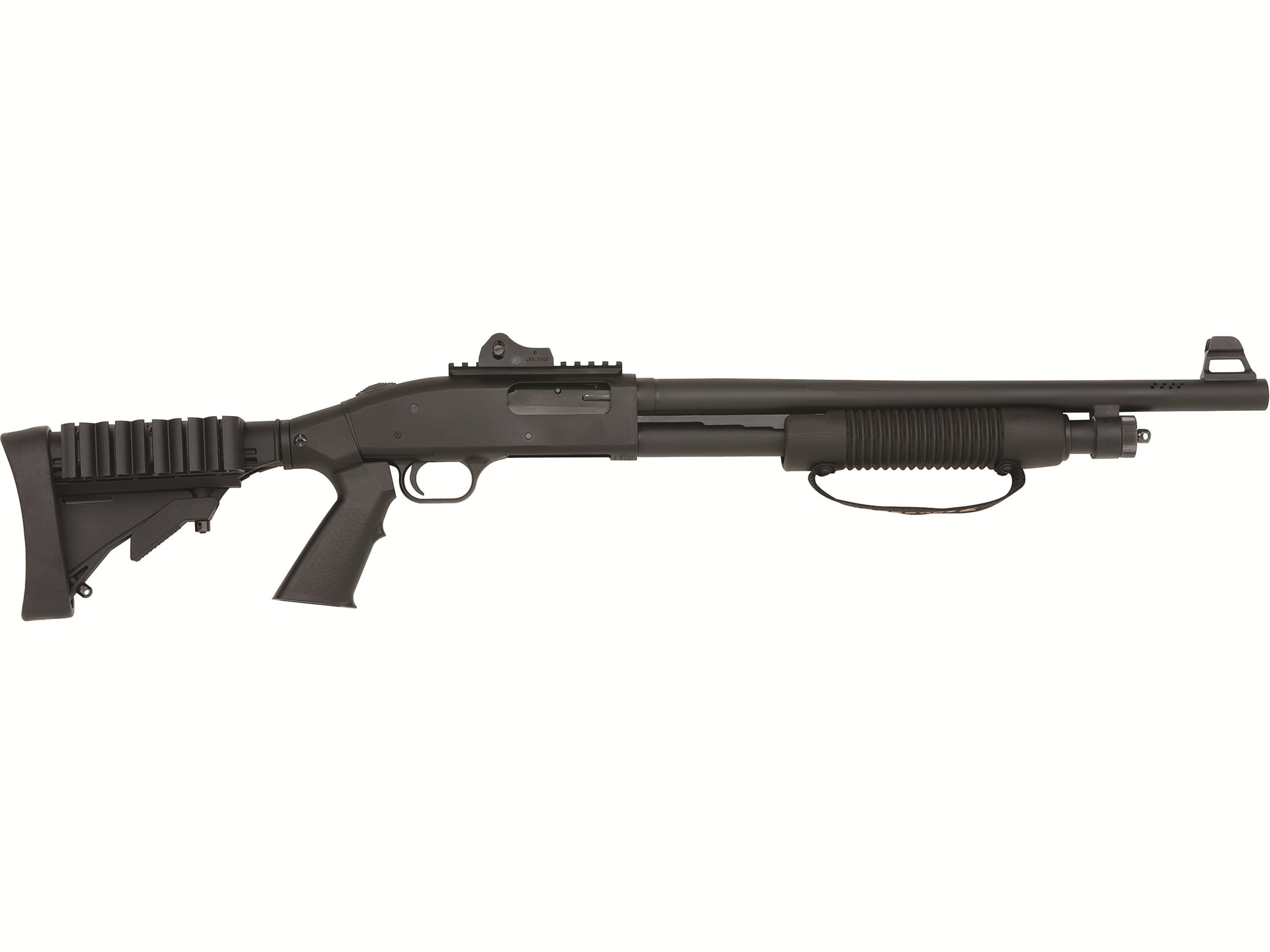 Mossberg 500 spx pump 12 ga shotgun 18 5 blued barrel black adjustable