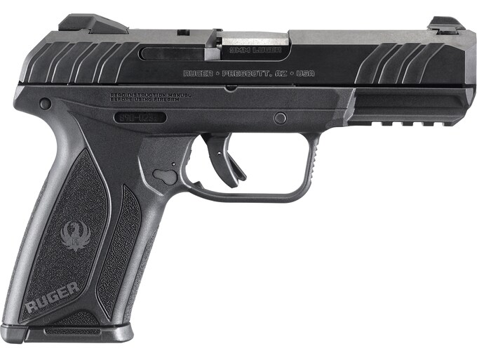 Ruger Security-9 9mm Luger Pistol 4" Barrel 15+1 Round Black Oxide Slide Black Grip Black Frame