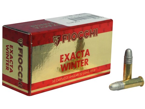 Fiocchi Exacta Biathlon Super Match Ammunition 22 Long Rifle 40 Grain Lead Round Nose