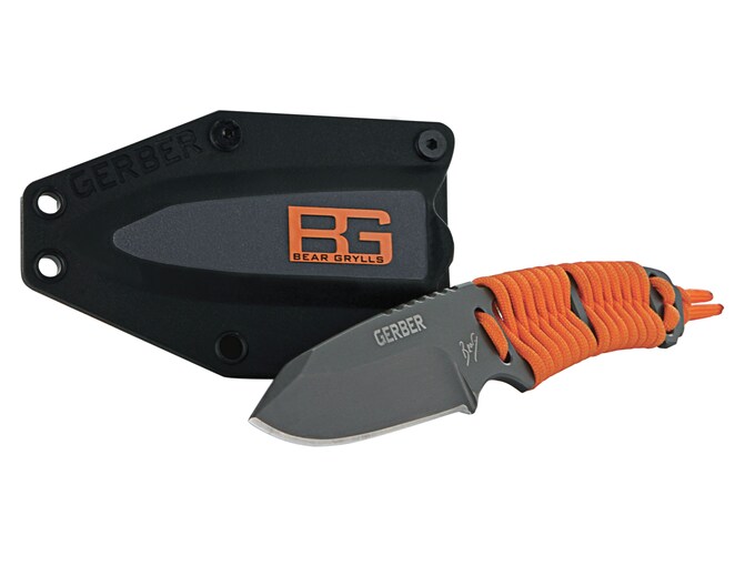 Gerber Bear Grylls Fixed Blade Knife 3.25 Drop Point 5Cr15MoV SS Blade