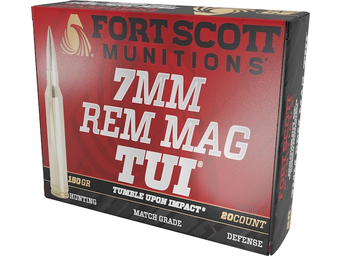 Fort Scott Munitions TUI 7mm Remington Magnum Ammo 150 Grain Solid Lead Free Box of 20