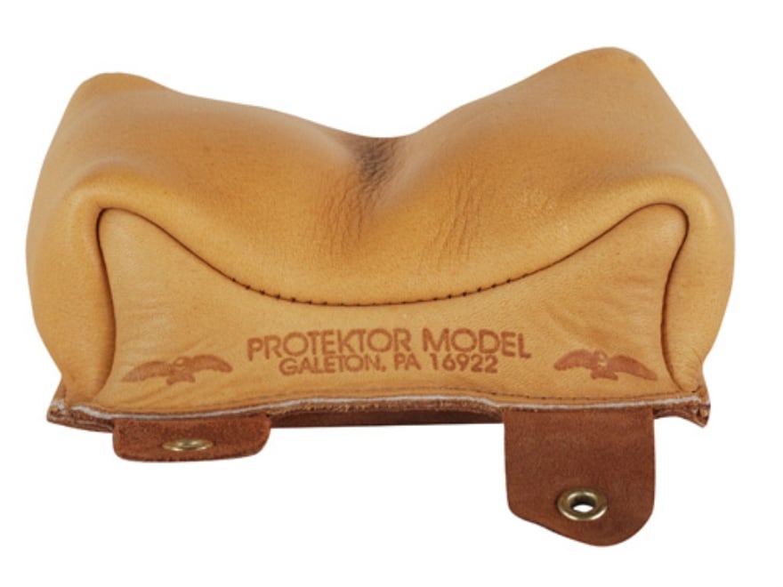Protektor Large Owl Rifle Front Shooting Rest Bag Leather Tan Filled