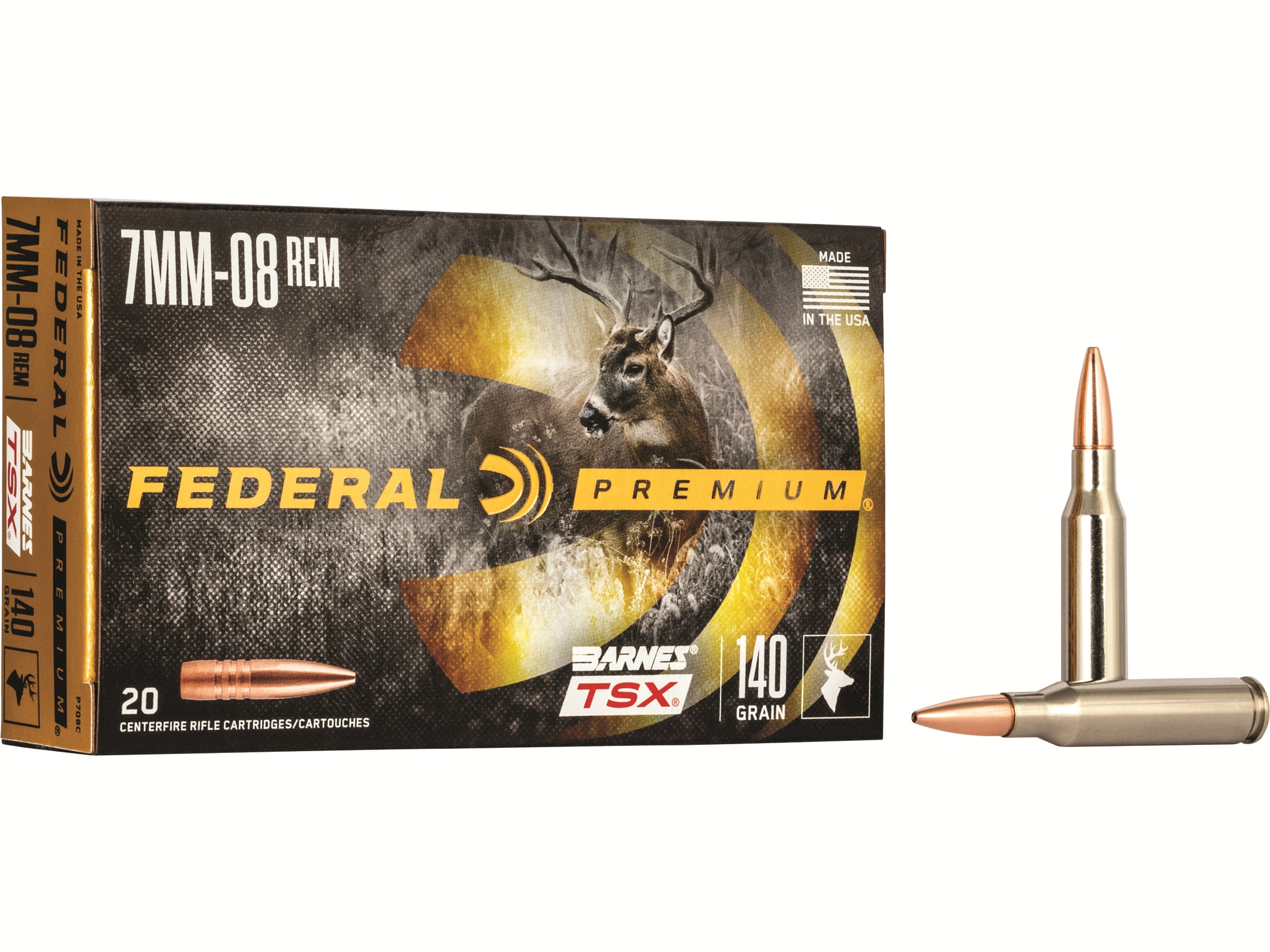 Federal Premium Vital Shok Ammo 7mm 08 Remington 140 Grain Barnes