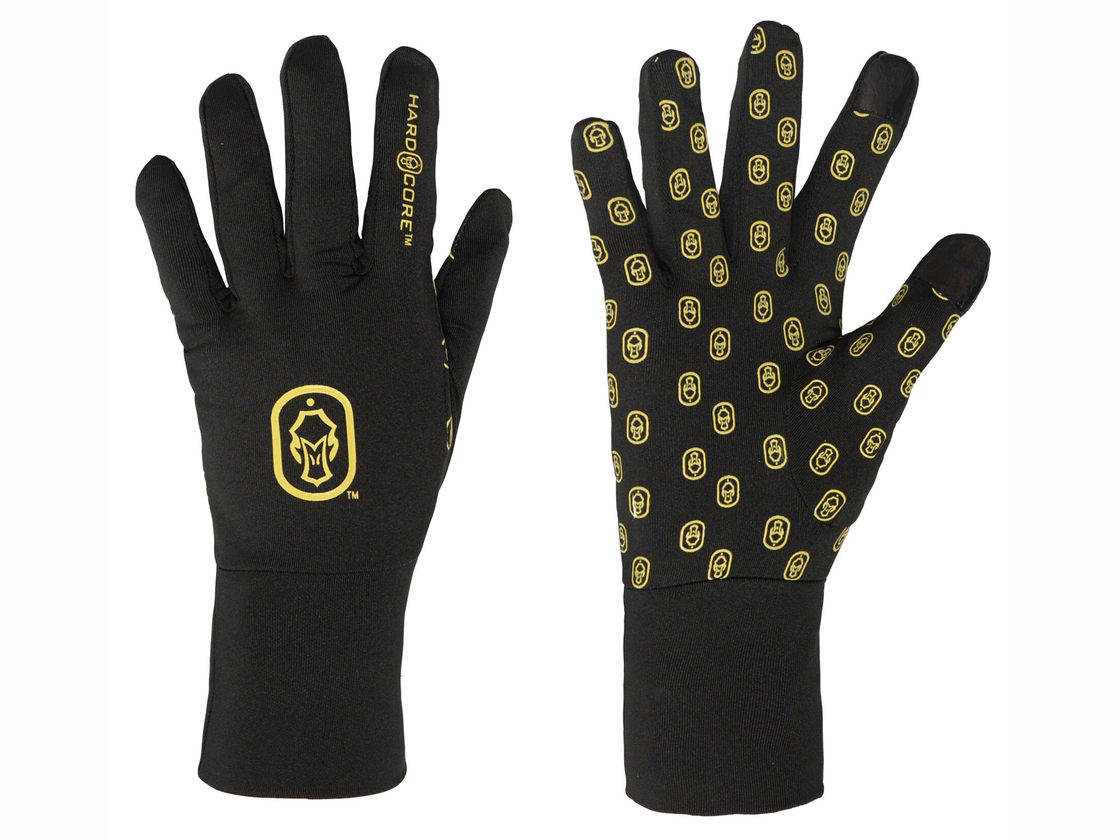 Hard Core Men's Liner Gloves Polyester Black Medium