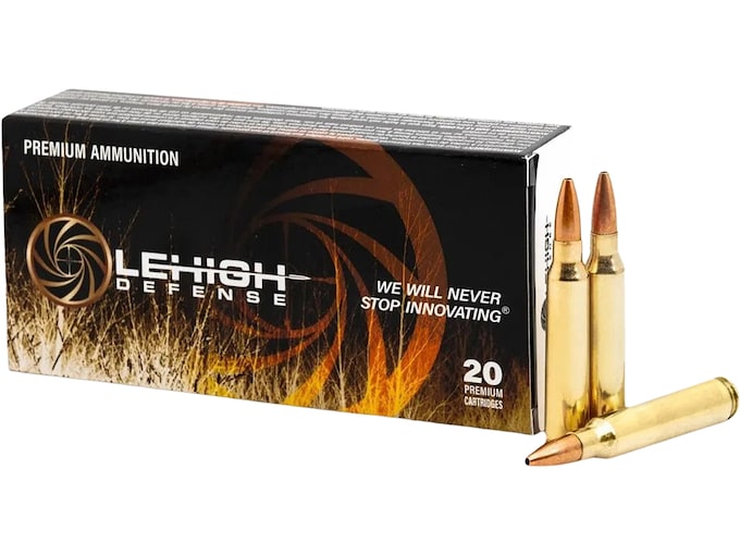 Lehigh Defense Controlled Chaos 223 Remington Ammo 45 Grain Fragmenting Hollow Point Lead Free Box of 20