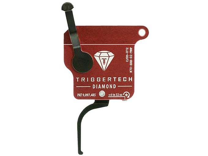 TriggerTech Black Diamond Trigger Flat Bow Remington 700 Clones Single Stage with Safety Black