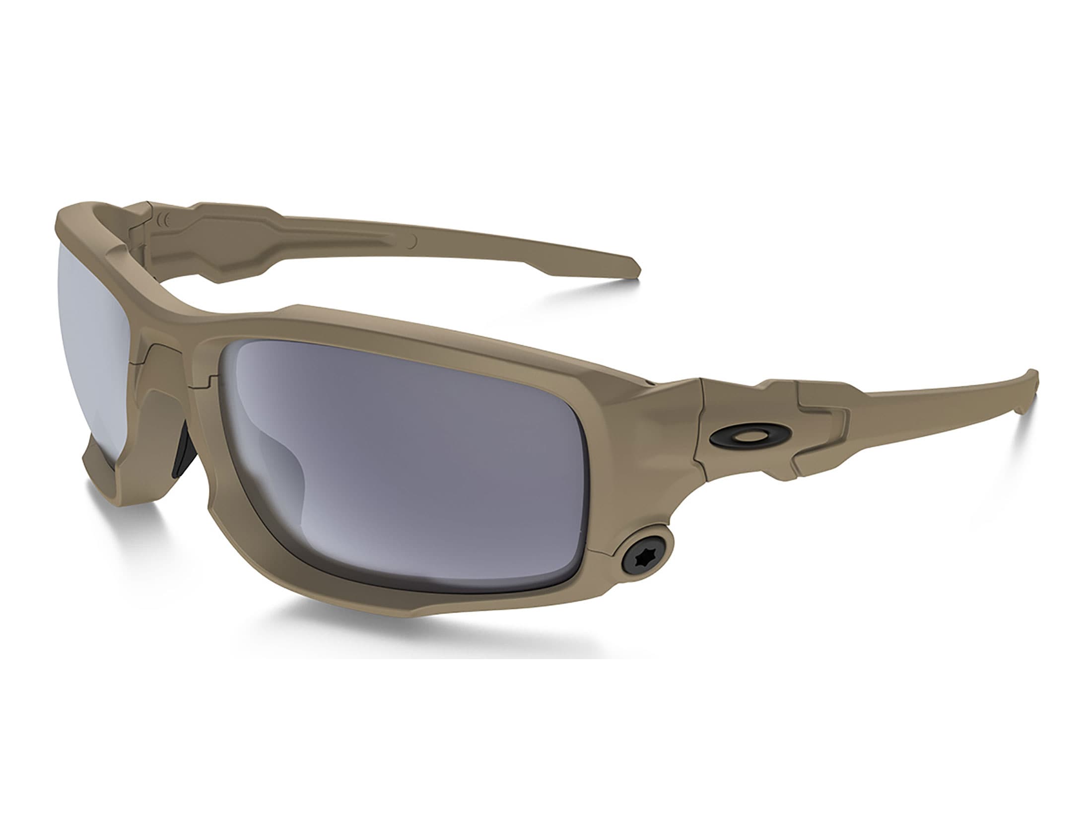 Oakley Si Ballistic Shocktube Sunglasses Terrain Tan Frame Gray Lens