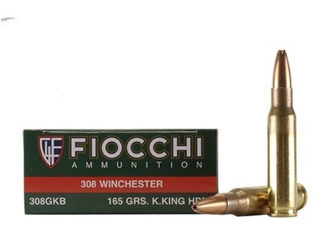 Fiocchi Exacta Ammunition 308 Winchester 165 Grain Sierra GameKing Hollow Point Boat Ta...