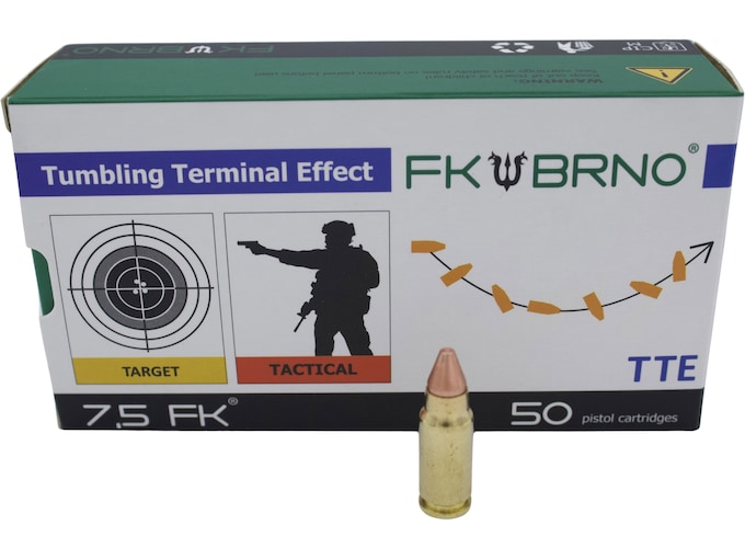FK BRNO F7 7.5 FK Ammo 101 Grain Solid Lead Free Box of 50
