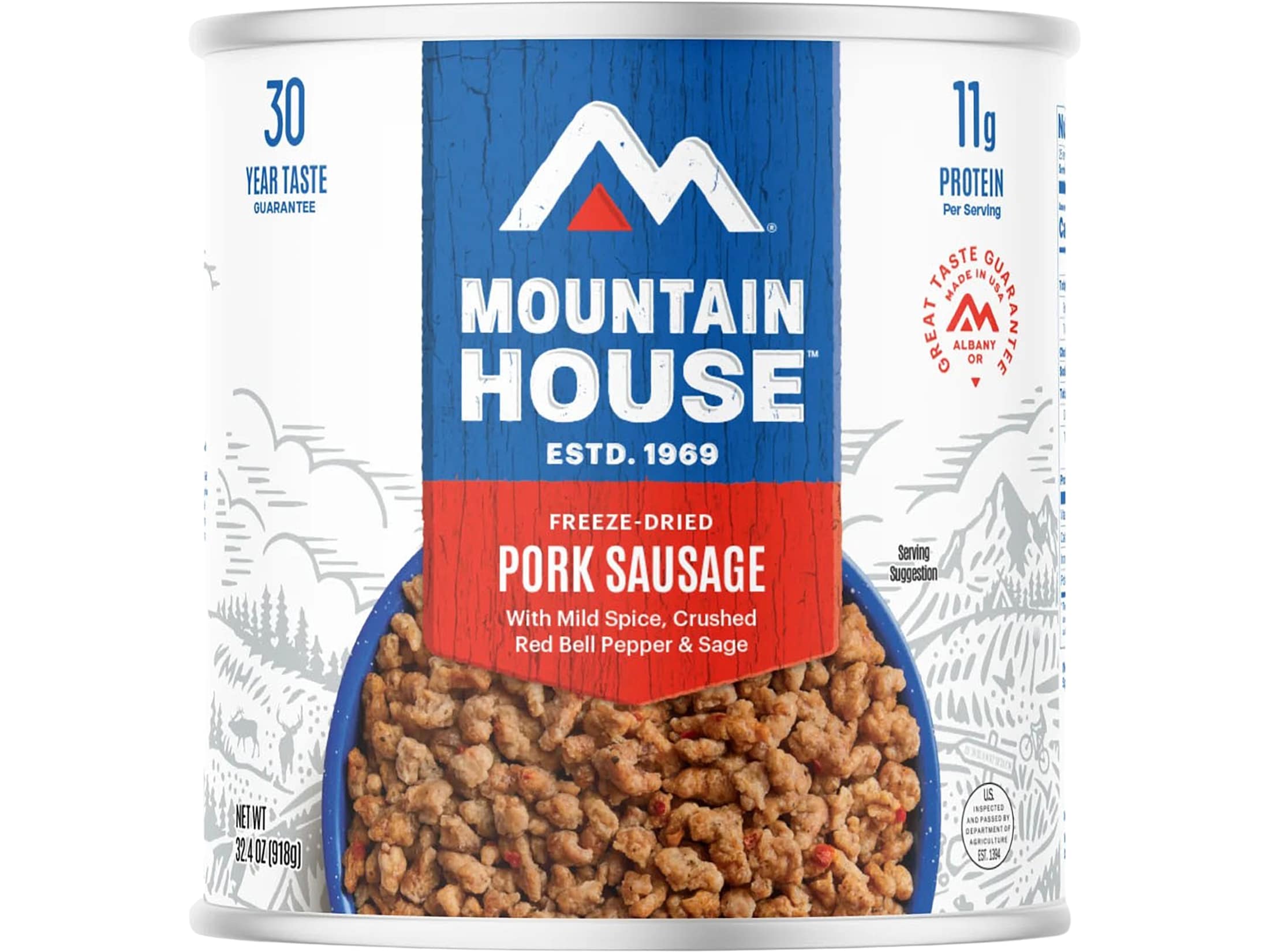 Mountain House Pork Sausage Mild Spice Freeze Dried Food 10 Can