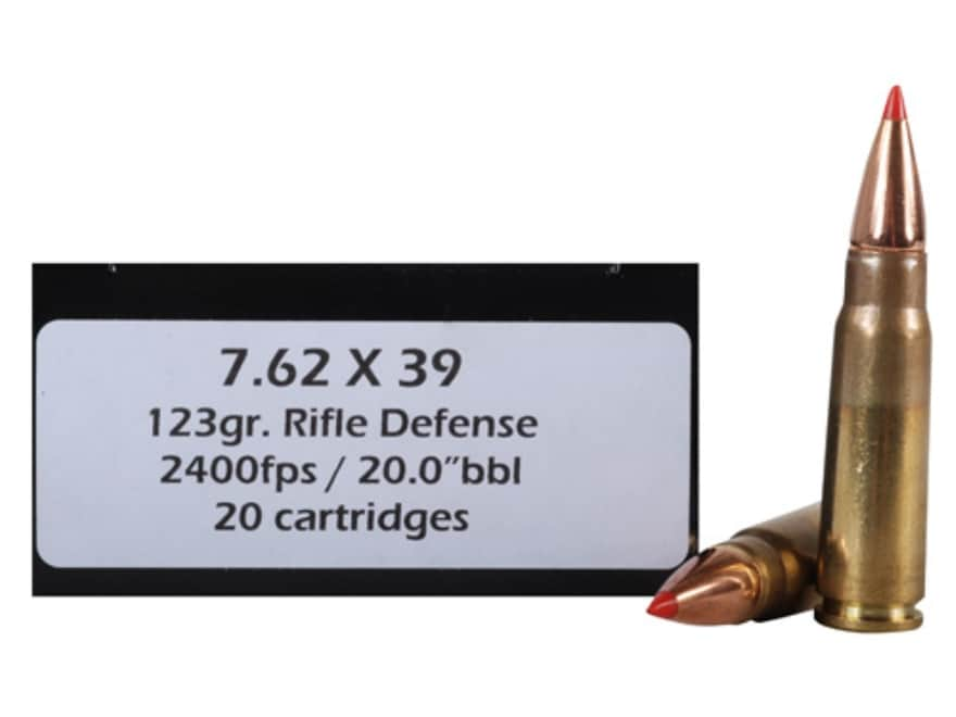 DoubleTap Defense Ammo 7.62x39mm 123 Grain Nosler Ballistic Tip Box of