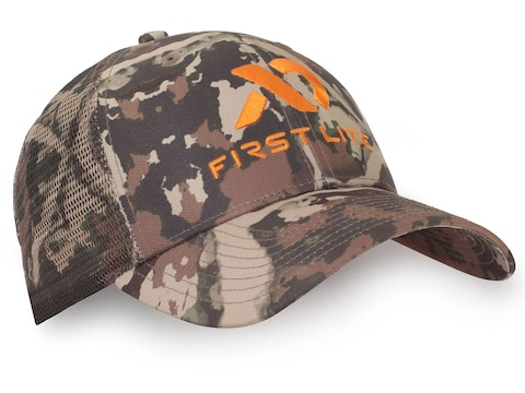 First Lite Trucker Mesh Back Logo Cap Fusion Camo One Size Fits Most