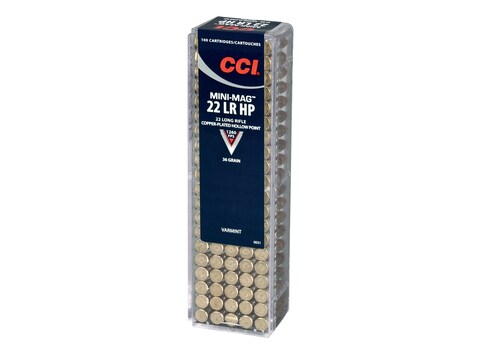 CCI Mini-Mag High Velocity Ammunition 22 Long Rifle 36 Grain Plated Lead Hollow Point C...