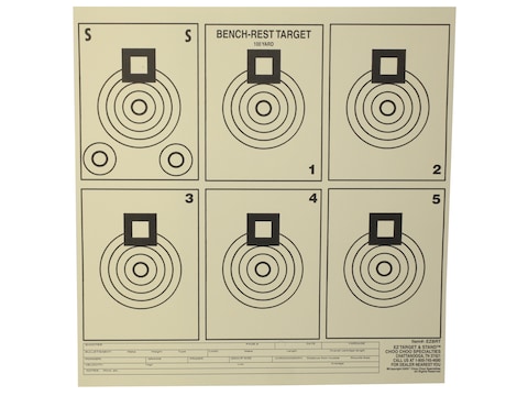 Target Bench Matrix EZ Target Bench Rest Practice Target 11.25 x 11.25 Paper Pack of 20