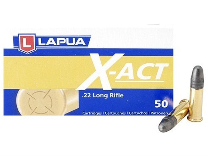 Lapua X-Act 22LR Ammo 40 Grain Round Nose Box of 500 (10 Boxes of 50)
