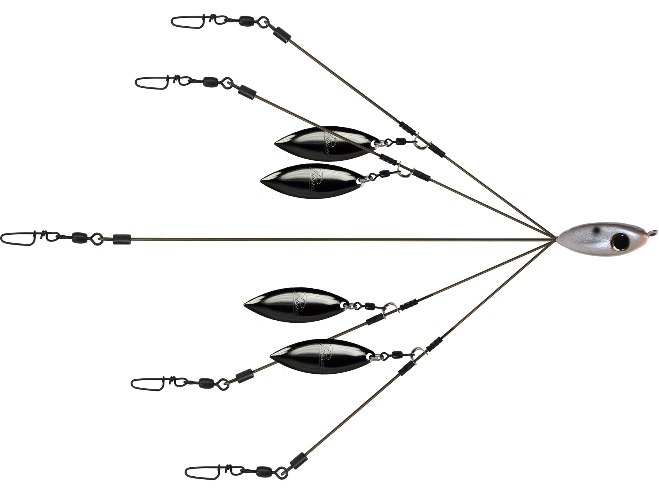 Picasso Bait Ball Original Umbrella Rig 8 Shad Nickel