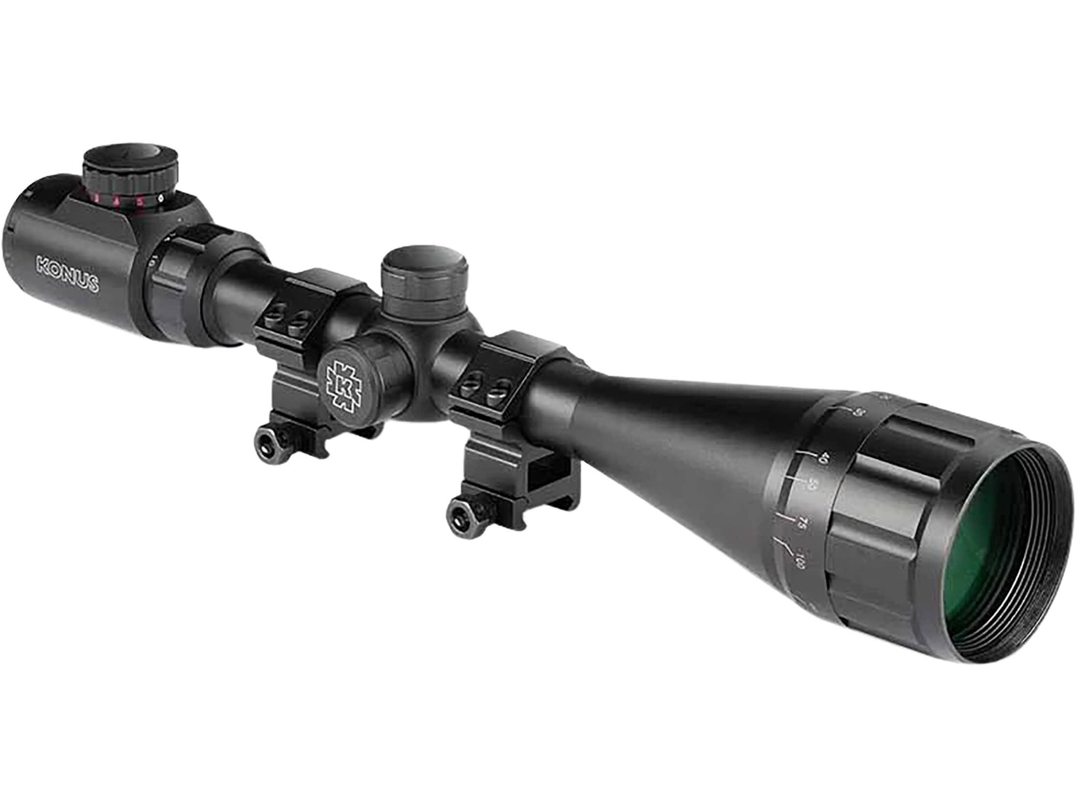 Konus Fighter Rifle Scope 1" Tube 4-16x 50mm Illuminated BDC Reticle Matte Black