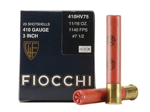 Fiocchi High Velocity Ammunition 410 Bore 3" 11/16 oz #7-1/2 Shot Box of 25