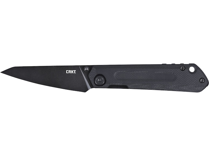 CRKT Straight Pocket Knife 2.6″ Reverse Tanto D2 Black Oxide Blade G-10 Handle Black