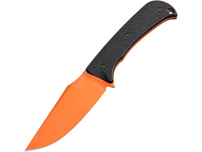 Hogue Extrak XL Fixed Blade Knife 3.9″ Clip Point CPM-M4 Orange Cerakote Blade G-10 Handle Black